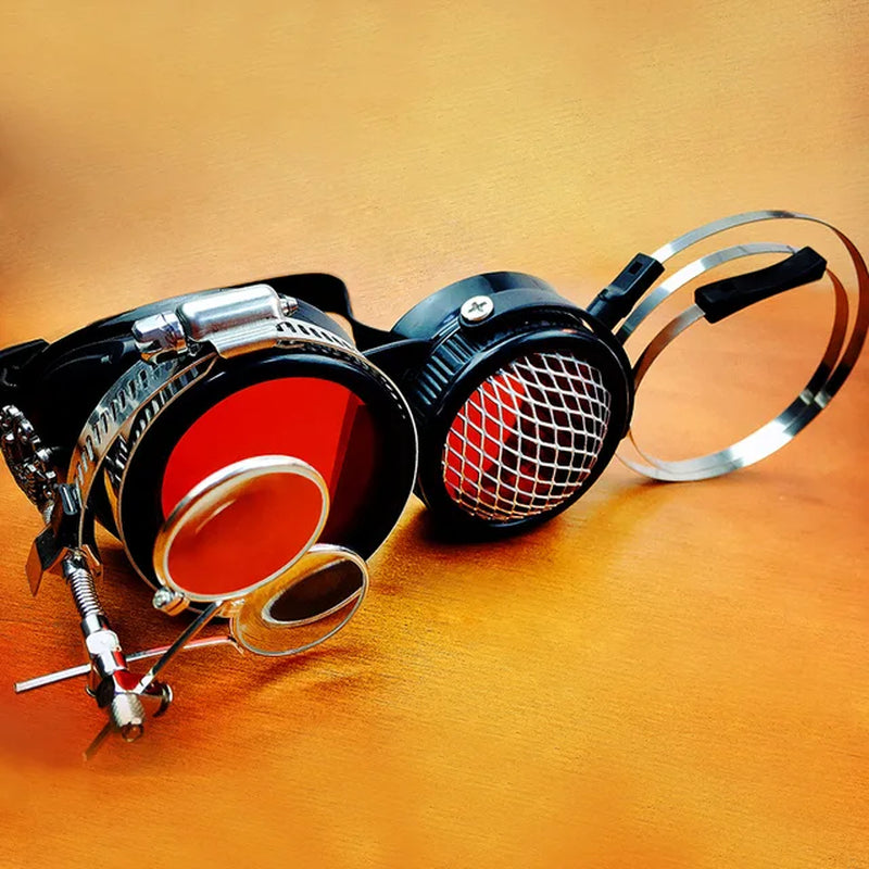 red steampunk goggles Halloween Steampunk Retro Goggles Steampunk Cosplay Accessory – Steampunk  wonders