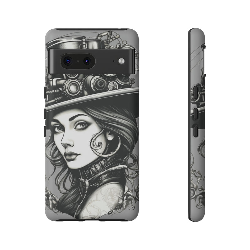 Steampunk Women Cellphone mobile case for iPhone and Samsung