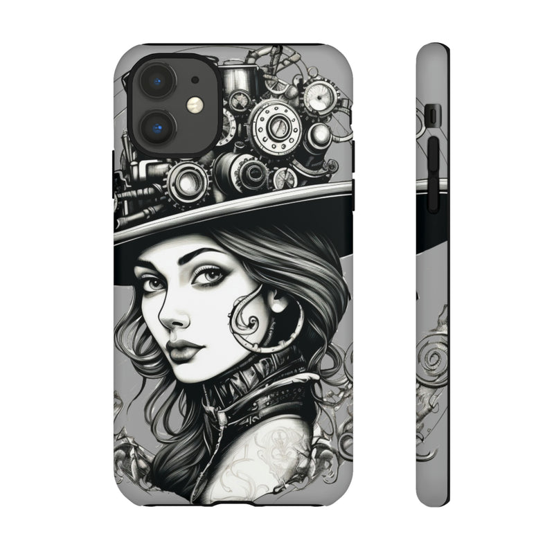 Steampunk Women Cellphone mobile case for iPhone and Samsung