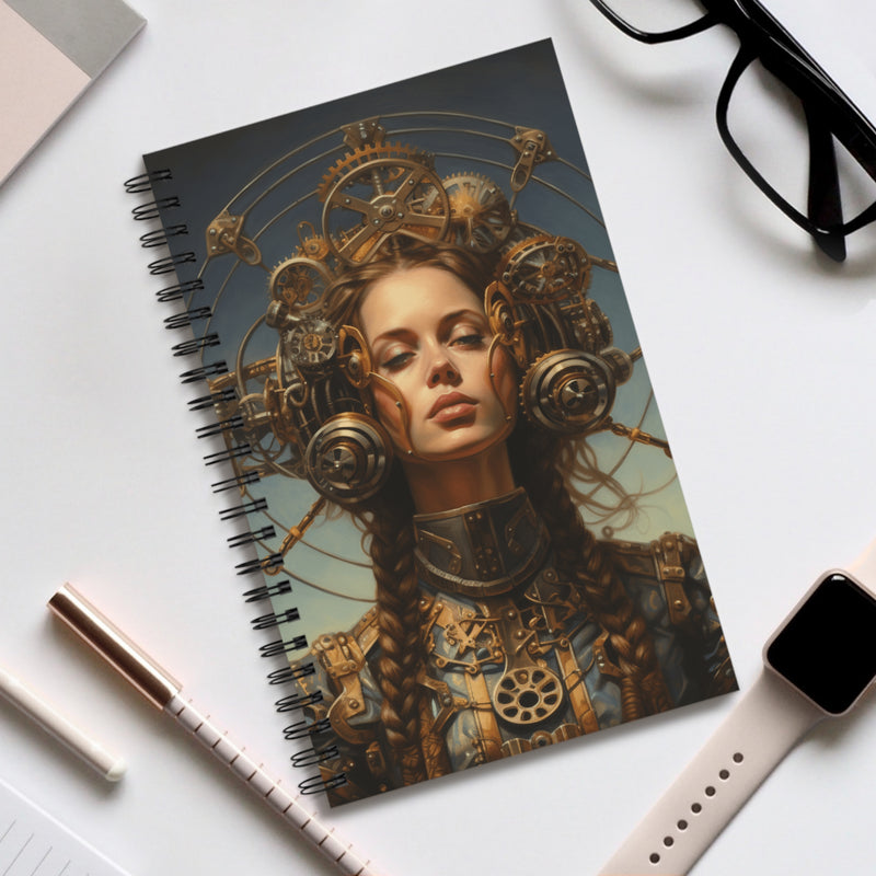 Steampunk Journal time traveler Spiral Journal notebook