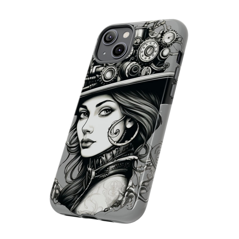 Steampunk Women Cellphone mobile case for iPhone and Samsung