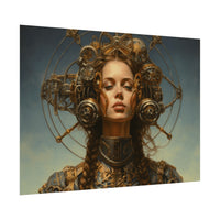 Steampunk women Steampunk fantasy Textured Watercolor Matte Posters