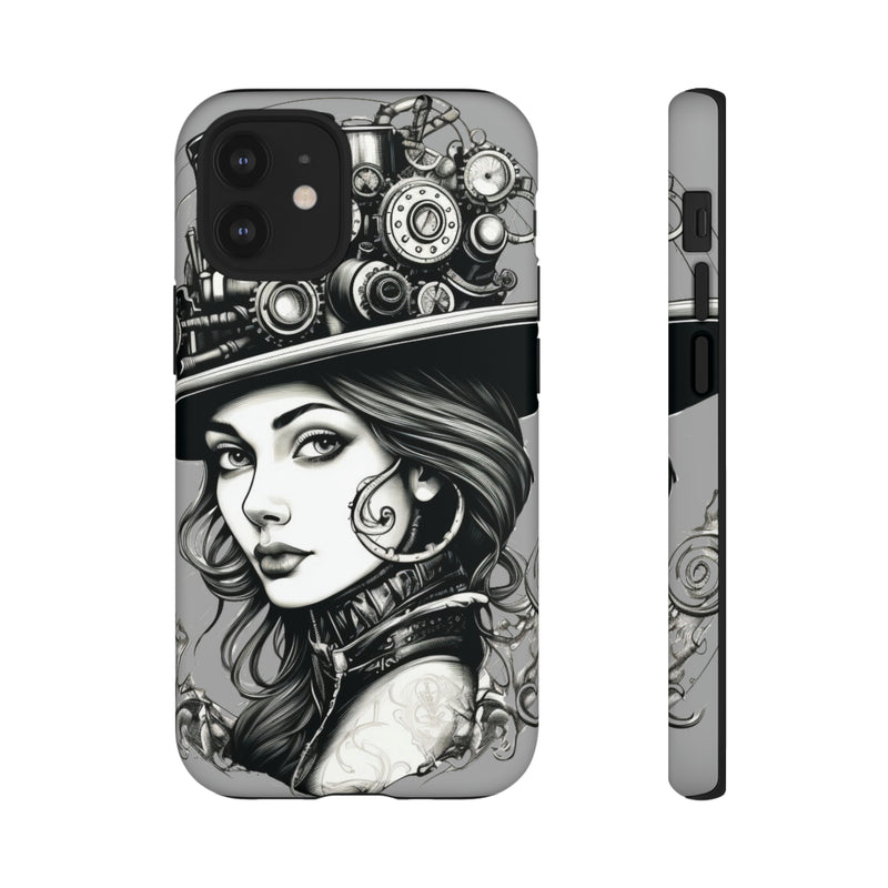 Steampunk Women Cellphone mobile case for iPhone and Samsung