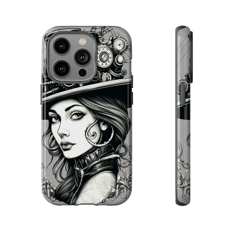 Steampunk Women Cellphone mobile case for iPhone and Samsung