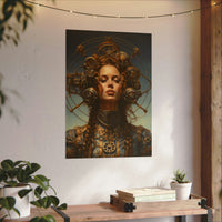 Steampunk women Steampunk fantasy Textured Watercolor Matte Posters