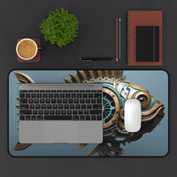 Steampunk Fish Desk Mat mouse pad