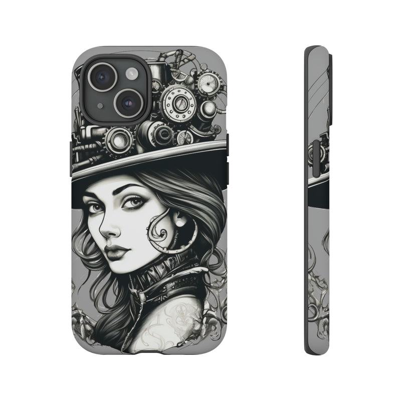 Steampunk Women Cellphone mobile case for iPhone and Samsung