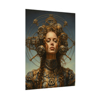 Steampunk women Steampunk fantasy Textured Watercolor Matte Posters