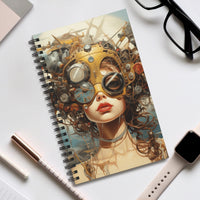 Steampunk Journal  - time traveler Spiral Journal notebook