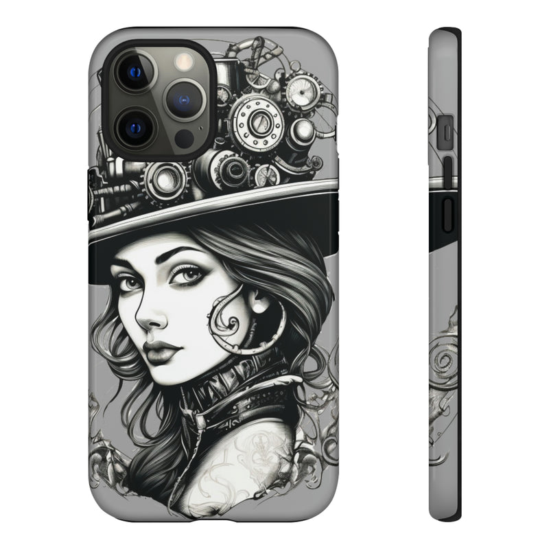 Steampunk Women Cellphone mobile case for iPhone and Samsung