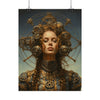 Steampunk women Steampunk fantasy Textured Watercolor Matte Posters