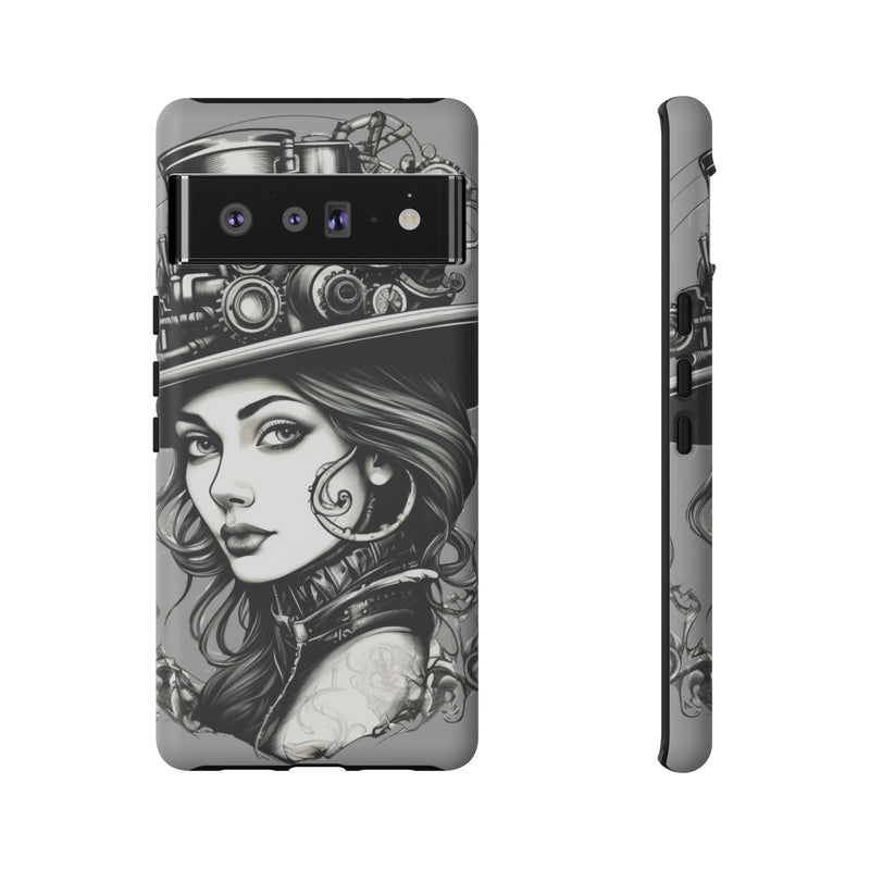 Steampunk Women Cellphone mobile case for iPhone and Samsung