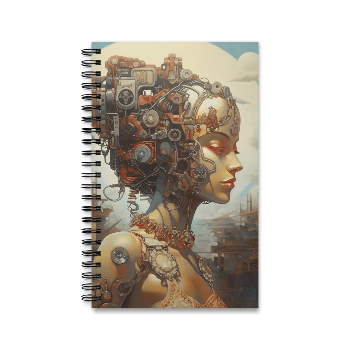 Steampunk time traveler Spiral Journal notebook