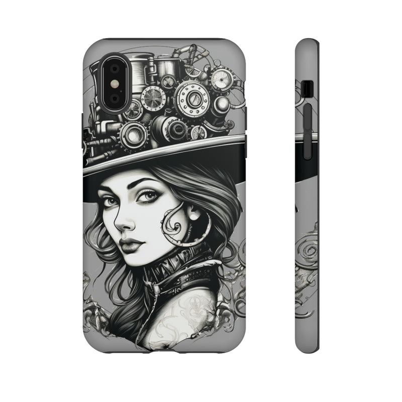 Steampunk Women Cellphone mobile case for iPhone and Samsung