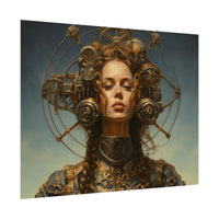 Steampunk women Steampunk fantasy Textured Watercolor Matte Posters