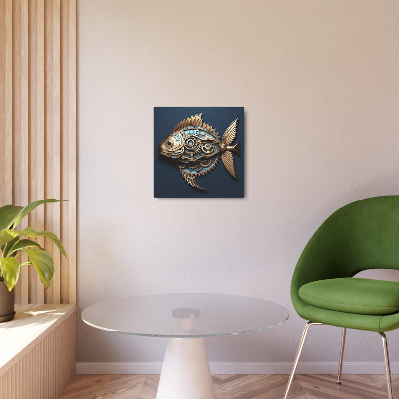 SteamPunk wall decor Fish Metal Art Sign