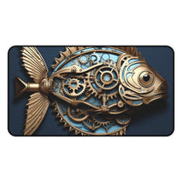 Steampunk Fish Desk Mat mouse pad