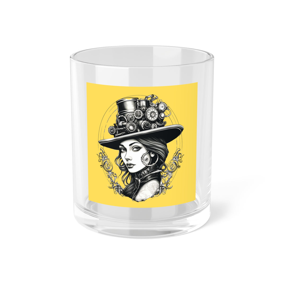 Steampunk Bar Glass Victorian  Steampunk Women print on - Yellow