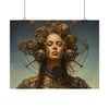 Steampunk women Steampunk fantasy Textured Watercolor Matte Posters