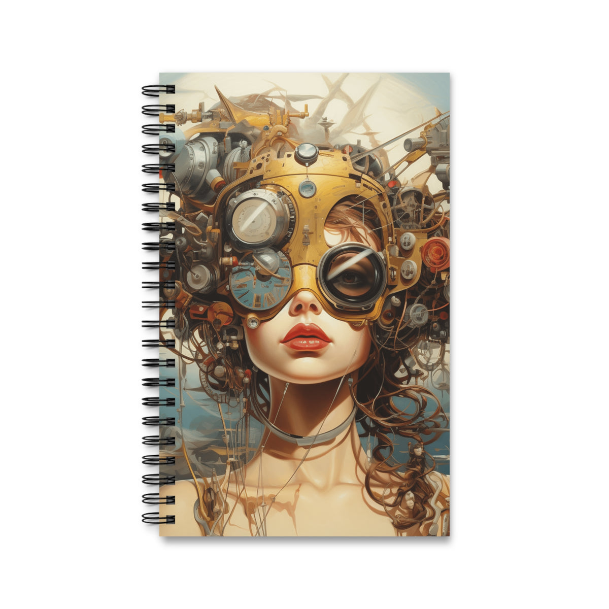 Steampunk Journal  - time traveler Spiral Journal notebook