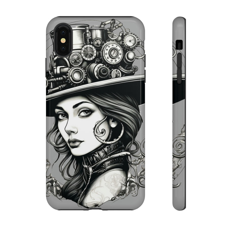 Steampunk Women Cellphone mobile case for iPhone and Samsung