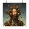 Steampunk women Steampunk fantasy Textured Watercolor Matte Posters