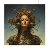 Steampunk women Steampunk fantasy Textured Watercolor Matte Posters