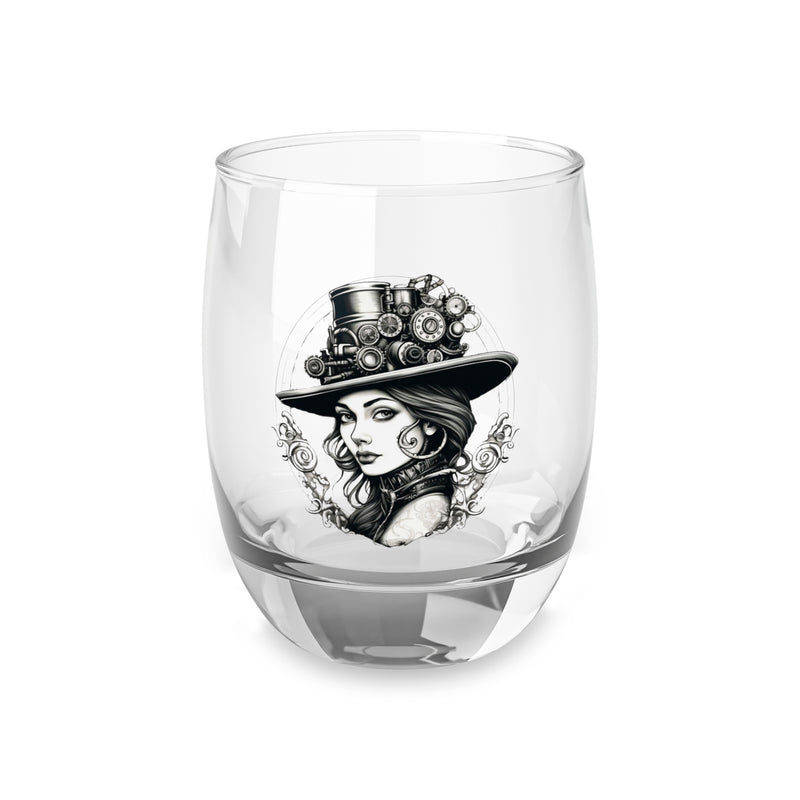 Steampunk Whiskey Glass Steampunk Women printed on