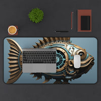 Steampunk Fish Desk Mat mouse pad