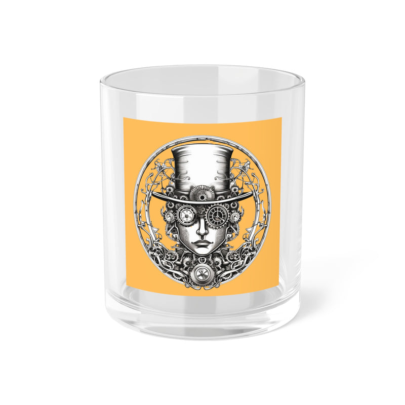 Steampunk Bar Glass Time traveler print on Bar Glass