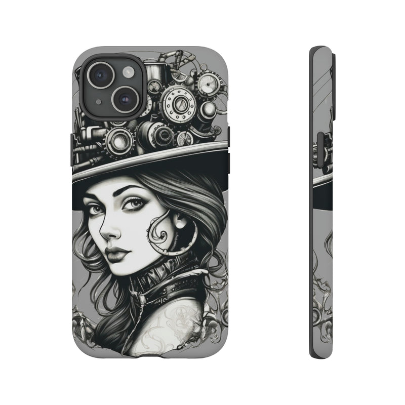 Steampunk Women Cellphone mobile case for iPhone and Samsung