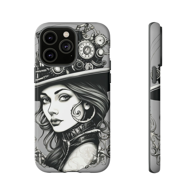 Steampunk Women Cellphone mobile case for iPhone and Samsung