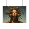 Steampunk women Steampunk fantasy Textured Watercolor Matte Posters