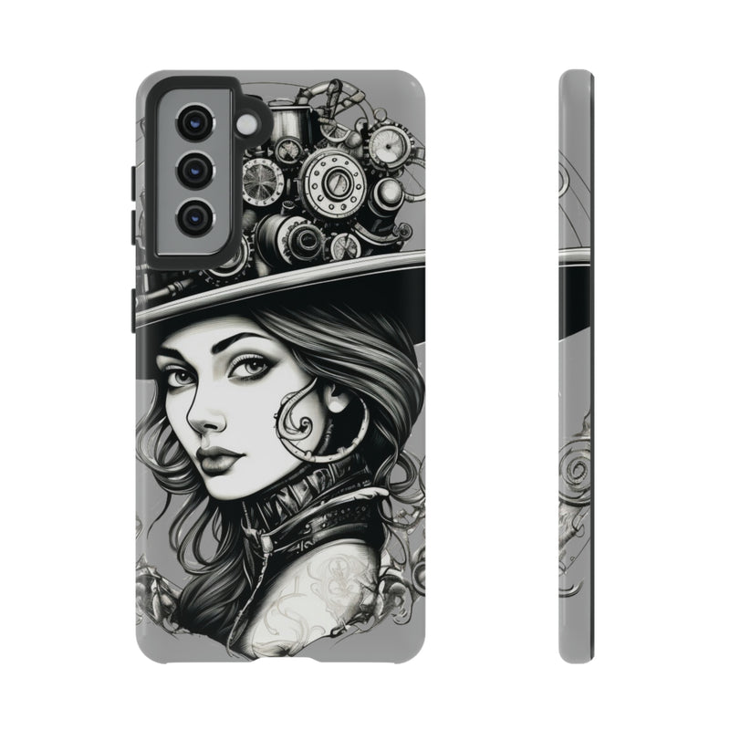 Steampunk Women Cellphone mobile case for iPhone and Samsung