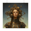 Steampunk women Steampunk fantasy Textured Watercolor Matte Posters