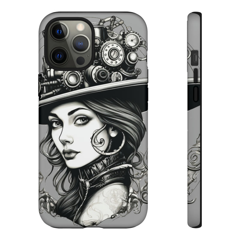 Steampunk Women Cellphone mobile case for iPhone and Samsung