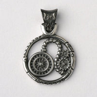 Steampunk Lion Silver handmade Pendant