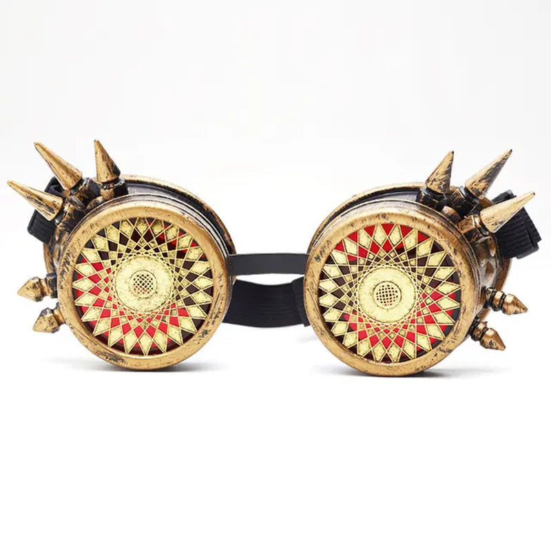 New Steampunk Sunglasses Men Cosplay Party Nail Gothic Goggles Women Retro Glasses Halloween Prop Vintage Eyewear