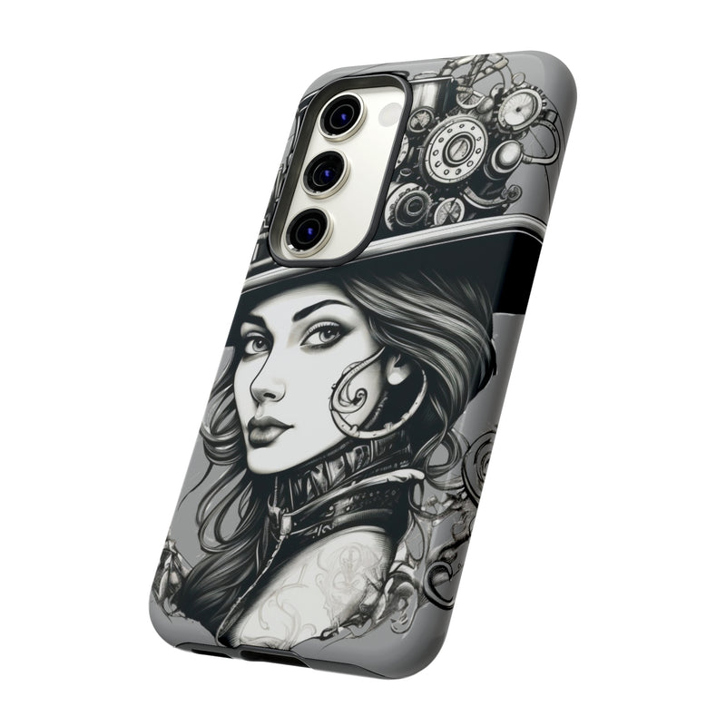 Steampunk Women Cellphone mobile case for iPhone and Samsung