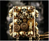 Steampunk ghost brass mechanical gear handmade double-sided  skull oil lighter