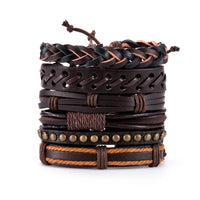 Steampunk Bracelet Multilayer Leather