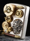 Limited Edition Steampunk Lighter | s925 Silver & Brass, Six-Gear Kerosene Lighter