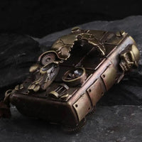 Hand-Welded Brass Skull Steampunk Lighter | Beautiful Art Collection Piece