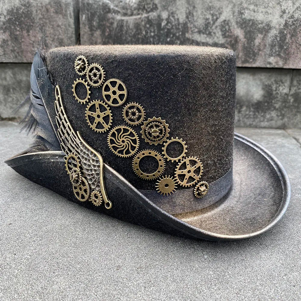 Steampunk Top Hat with gear
