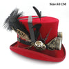 Steampunk top hat red 61cm
