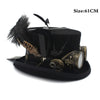 Steampunk top hat black 61cm