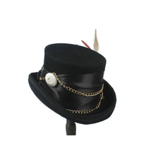 SteamPunk Top Hat Wool Handmade side 