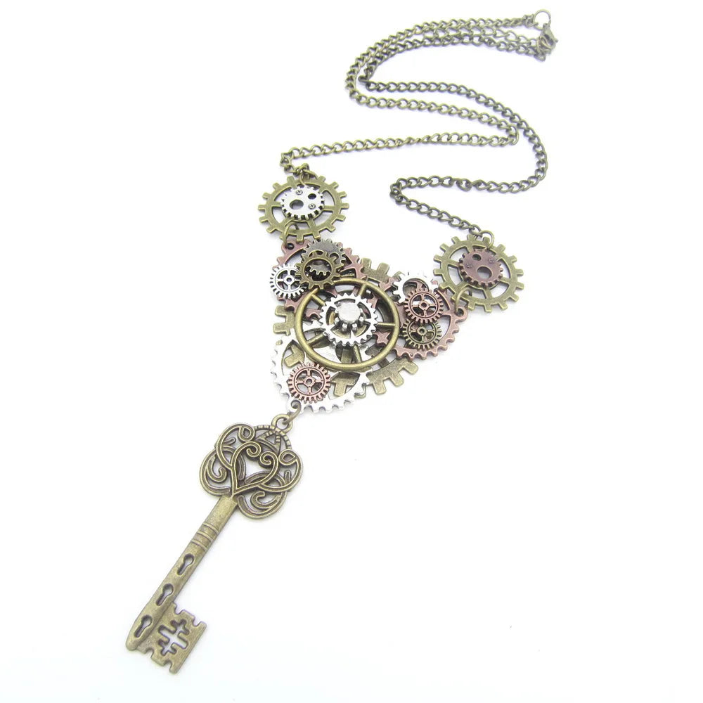 Steampunk Key Pendant Necklace