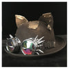Handmade Women Men Steampunk Bowler Hat  with color goggle