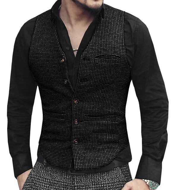 Steampunk Men's Suit Vest black 